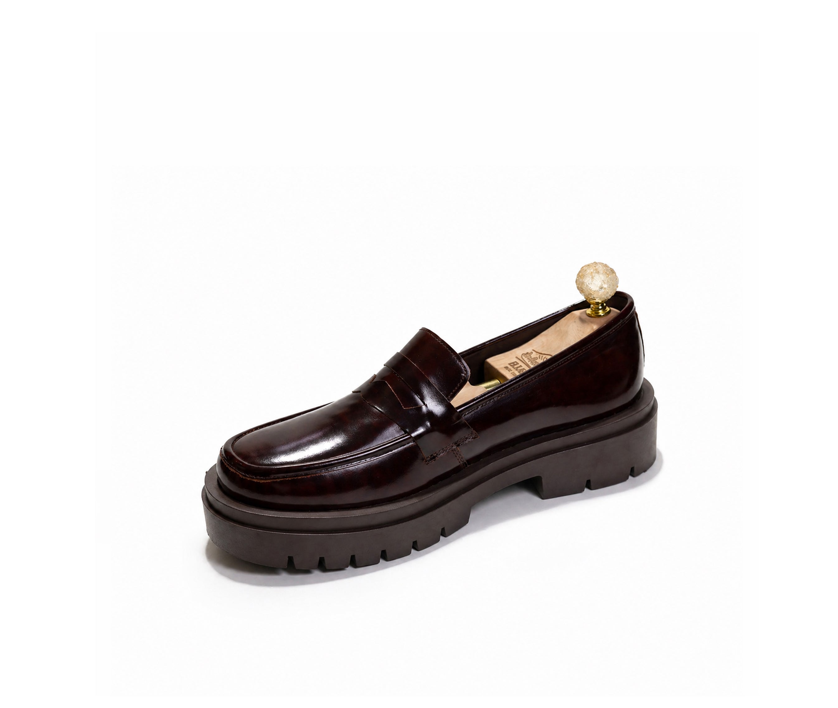 Saad PullUp Chunky Loafer in pull-up leather — additional product view by SAAD Shoemaker