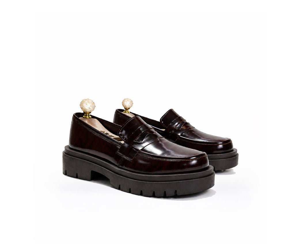 Saad PullUp Chunky Loafer in pull-up leather — additional product view by SAAD Shoemaker