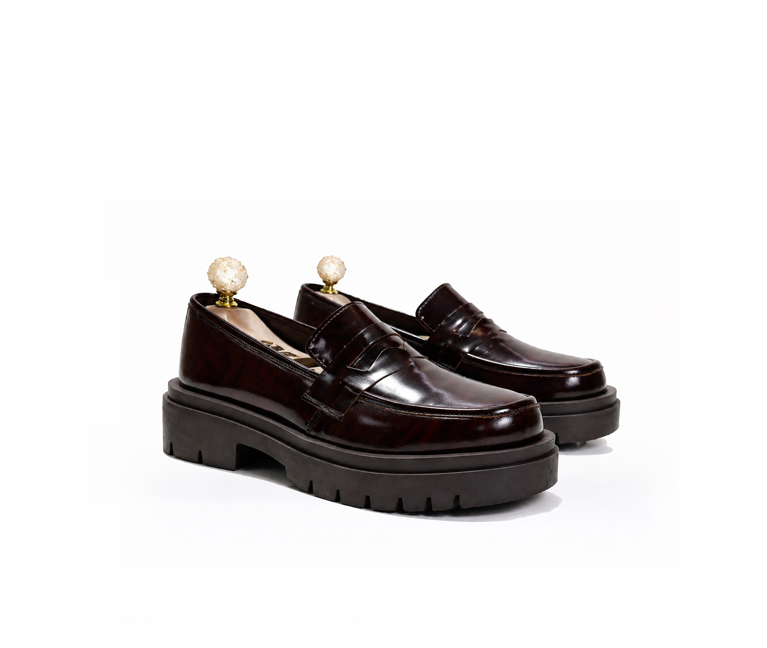 Saad PullUp Chunky Loafer in pull-up leather — additional product view by SAAD Shoemaker