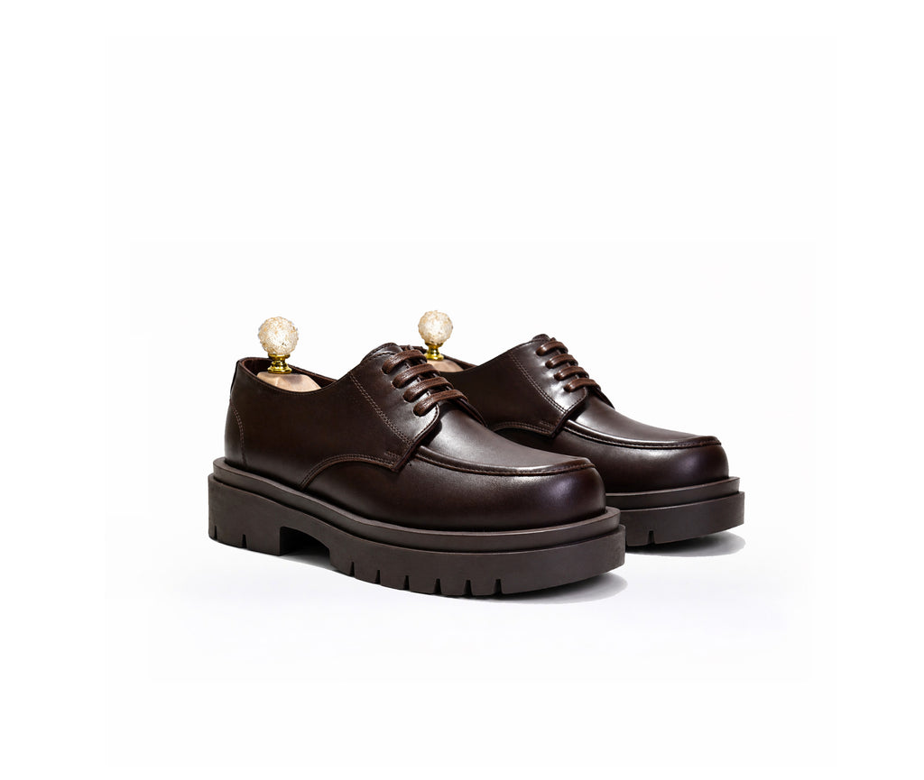 Saad Titan Chunky statement Derby in leather — additional product view by SAAD Shoemaker