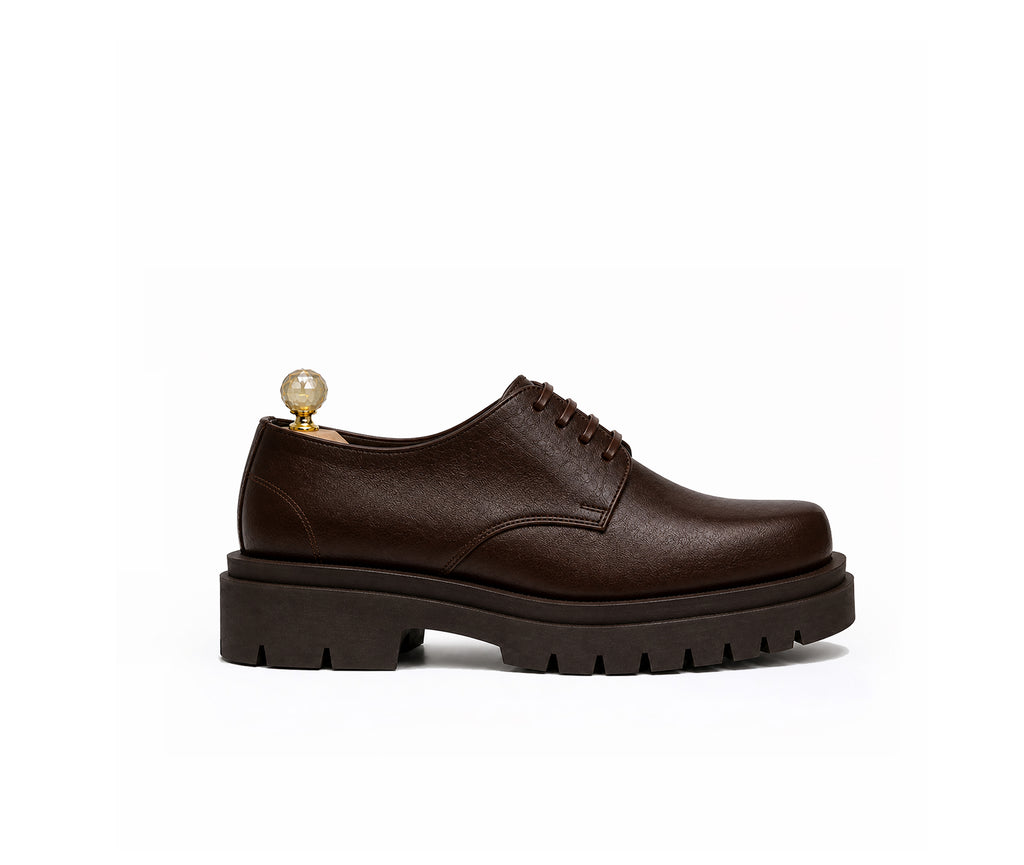 Saad Chunky Derby bold modern silhouette in leather — additional product view by SAAD Shoemaker