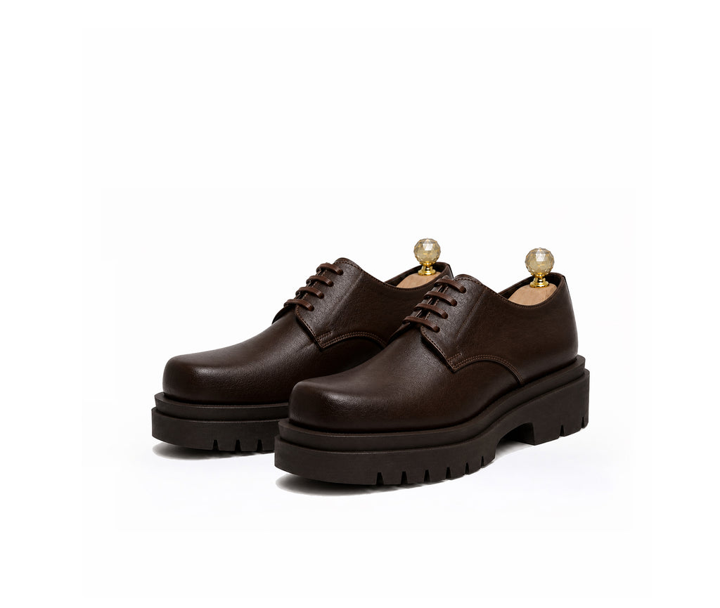 Saad Chunky Derby bold modern silhouette in leather — additional product view by SAAD Shoemaker
